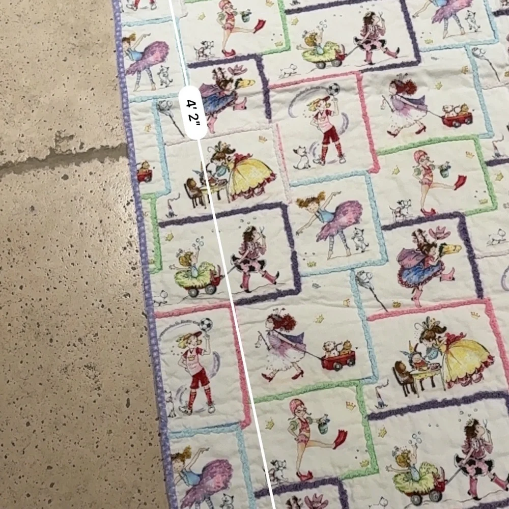 Vintage Jack Dempsey Fabric Colorful Print Handmade Quilt “Personalized”